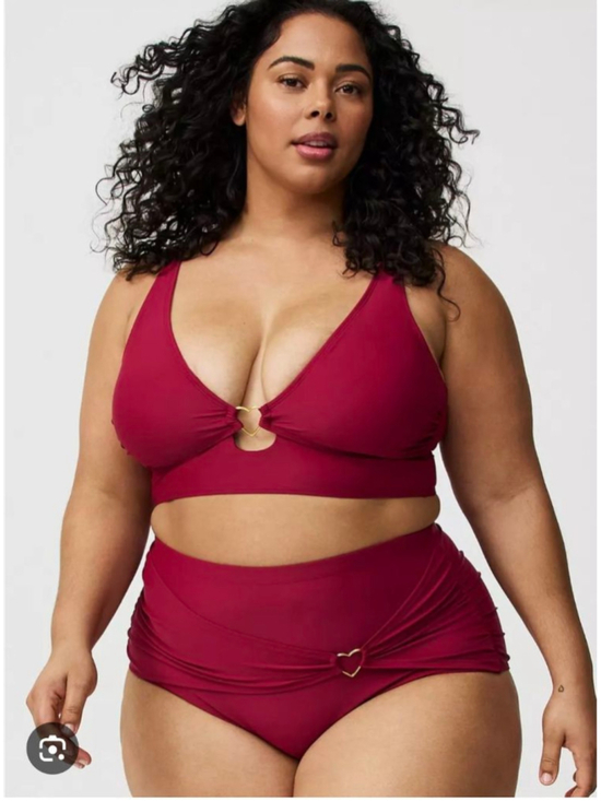 torrid Other - Torrid Red Bikini Swimsuit 5X with Gold Heart Detail nwt beachwear cruise resort